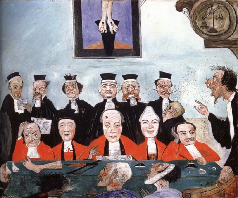James Ensor The Wise judges France oil painting art